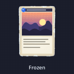 Frost creeping in from a card's edges