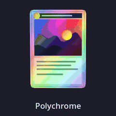 Card colors shifting through the rainbow